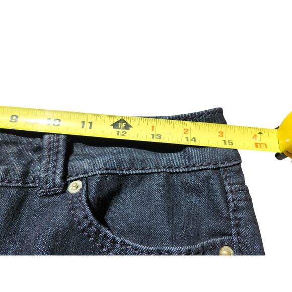 Serfontaine Black Fox Peg Leg Skinny Jeans 27 w/ Zipper W36683BLK Grunge Goth - Picture 3 of 8